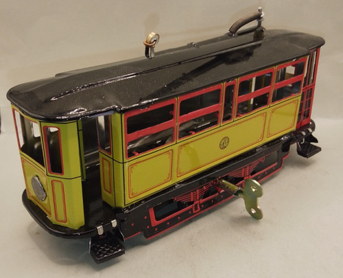 Vintage tinplate tram model - vintage,