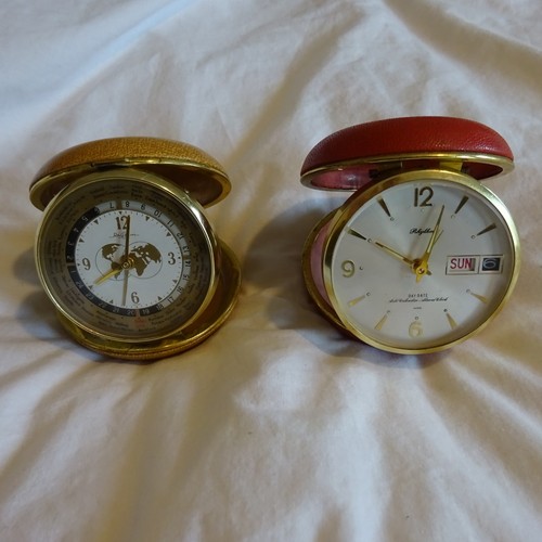 Vintage clockwork travel alarm - vintage,