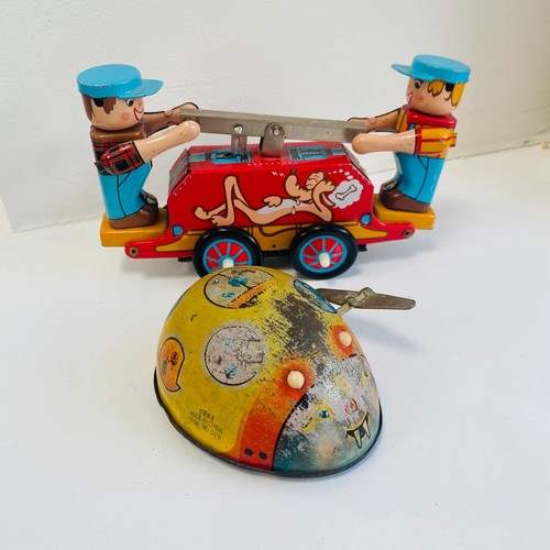 Vintage tinplate clockwork - tinplate,