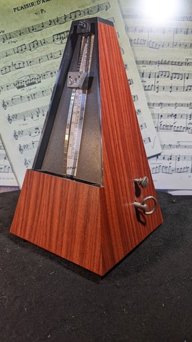 Vintage clockwork metronome - vintage,