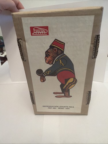 Paya tinplate clockwork monkey - tinplate,