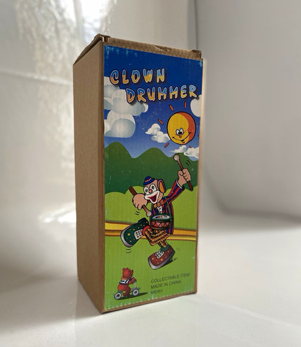 Clown drummer tin plate wind - tin,